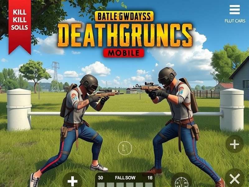 Two teams fighting in PUBG Mobile Team Deathmatch with kill counter showing